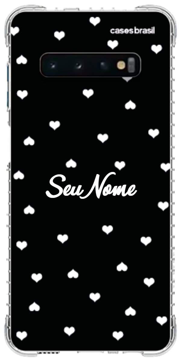 Capinha para Celular Corações Minimalistas Black