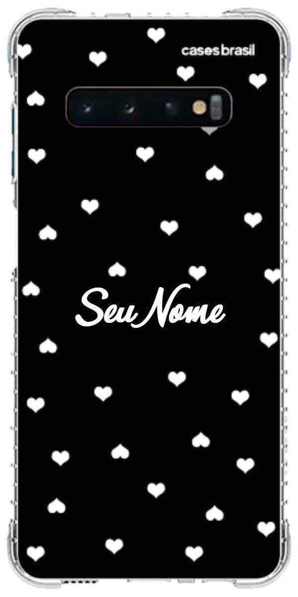 Capinha para Celular Corações Minimalistas Black
