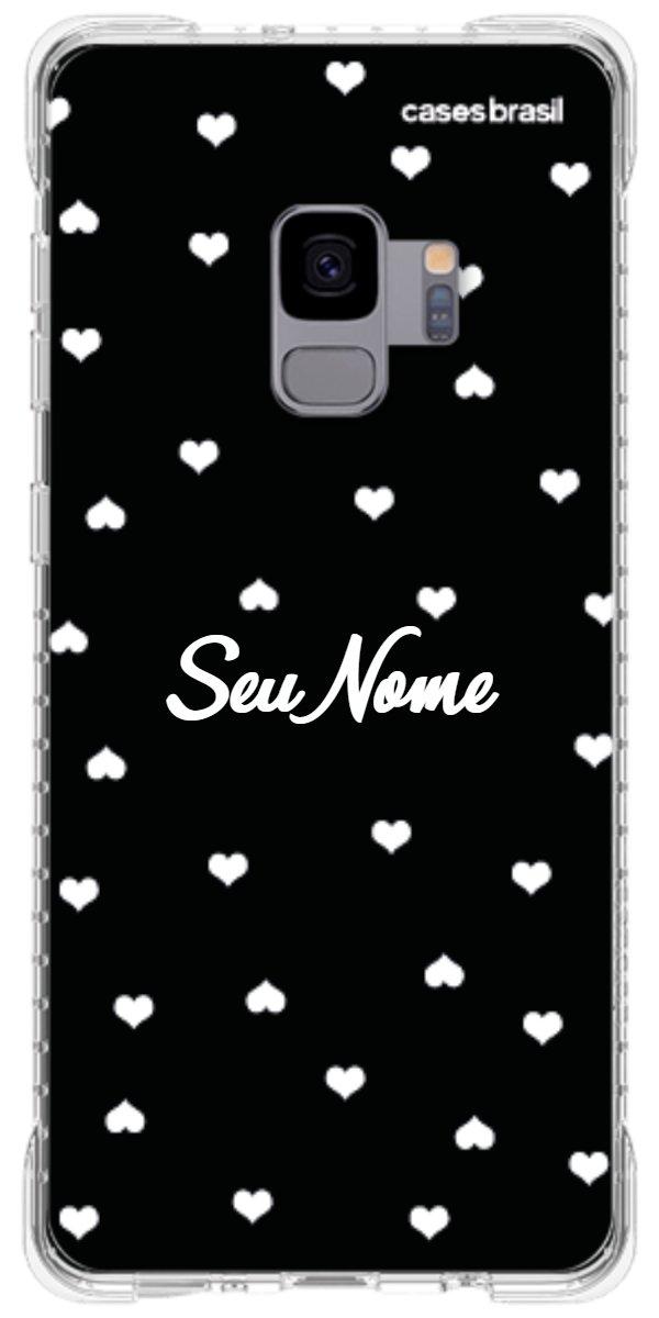Capinha para Celular Corações Minimalistas Black