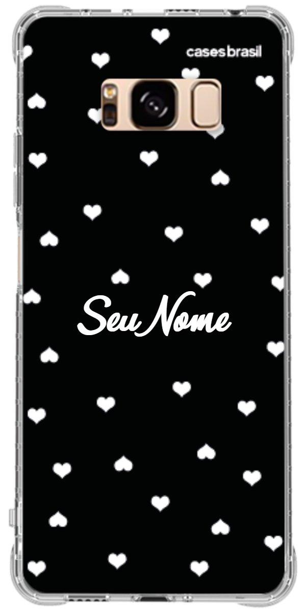Capinha para Celular Corações Minimalistas Black