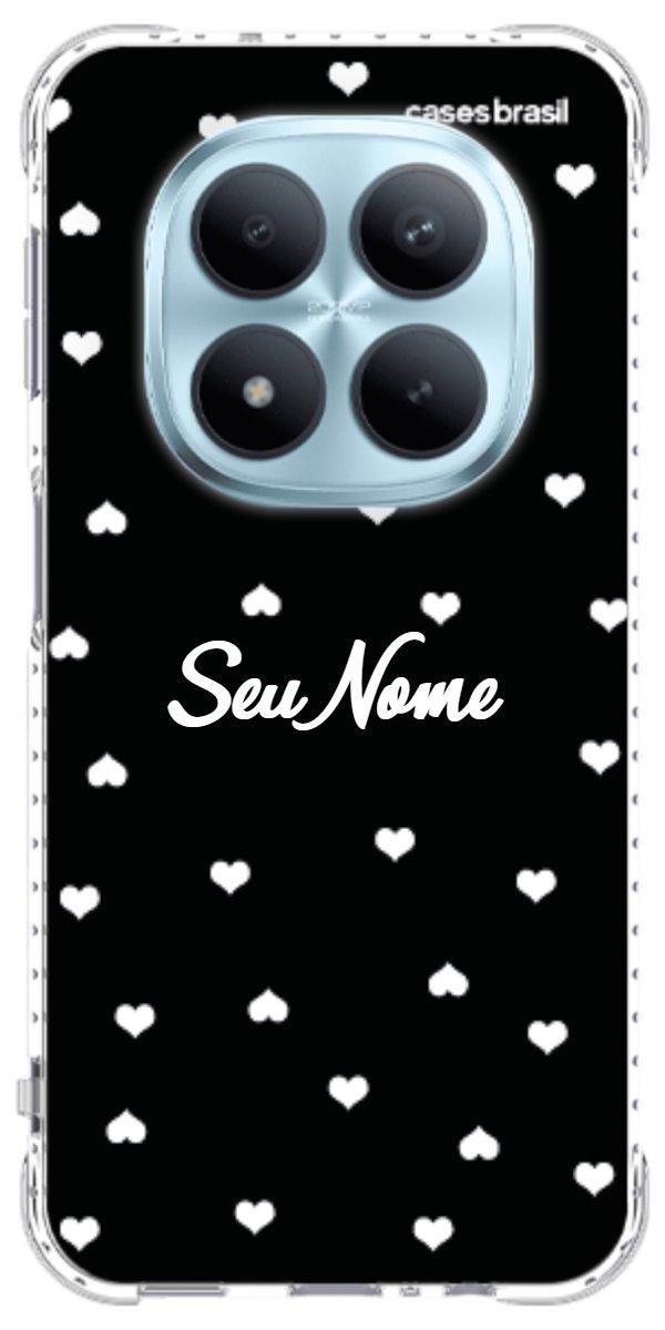 Capinha para Celular Corações Minimalistas Black