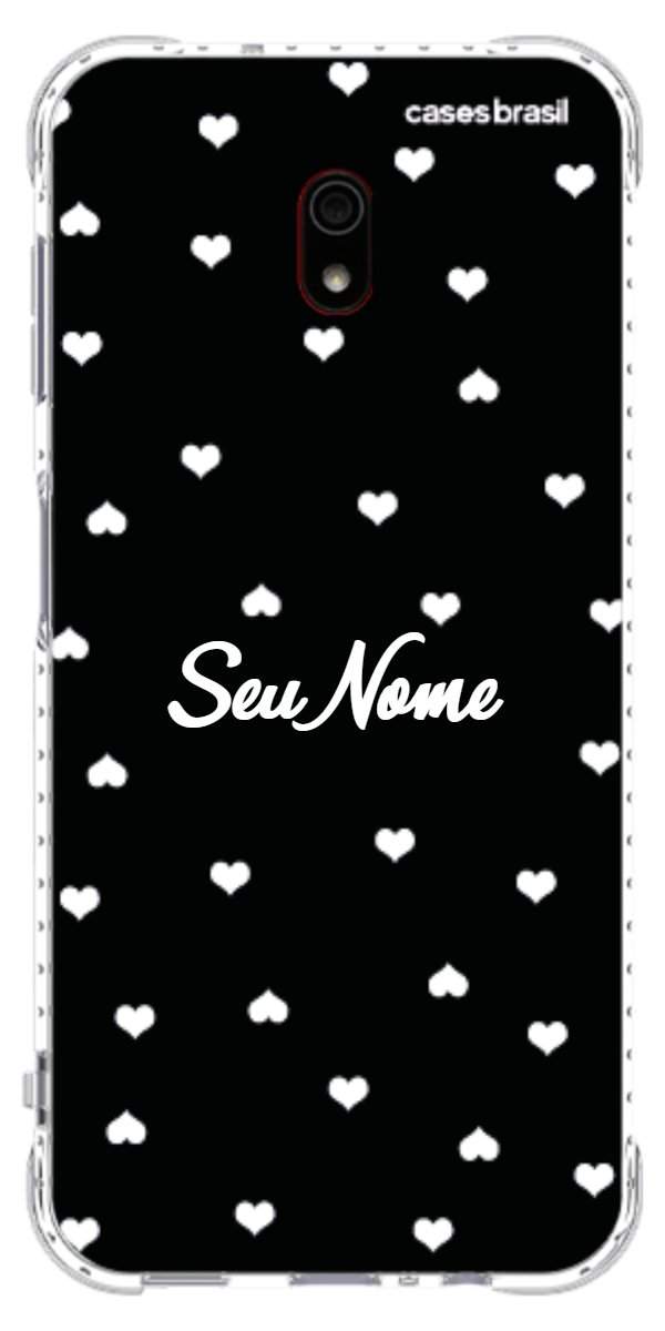 Capinha para Celular Corações Minimalistas Black