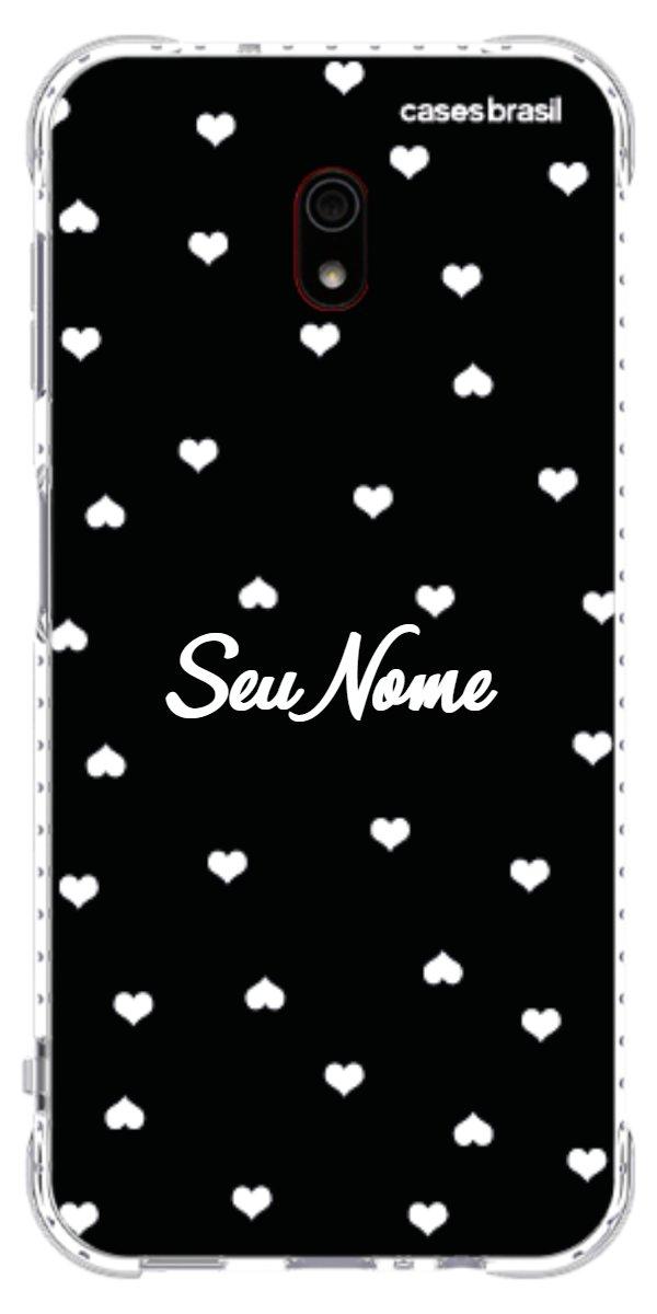 Capinha para Celular Corações Minimalistas Black