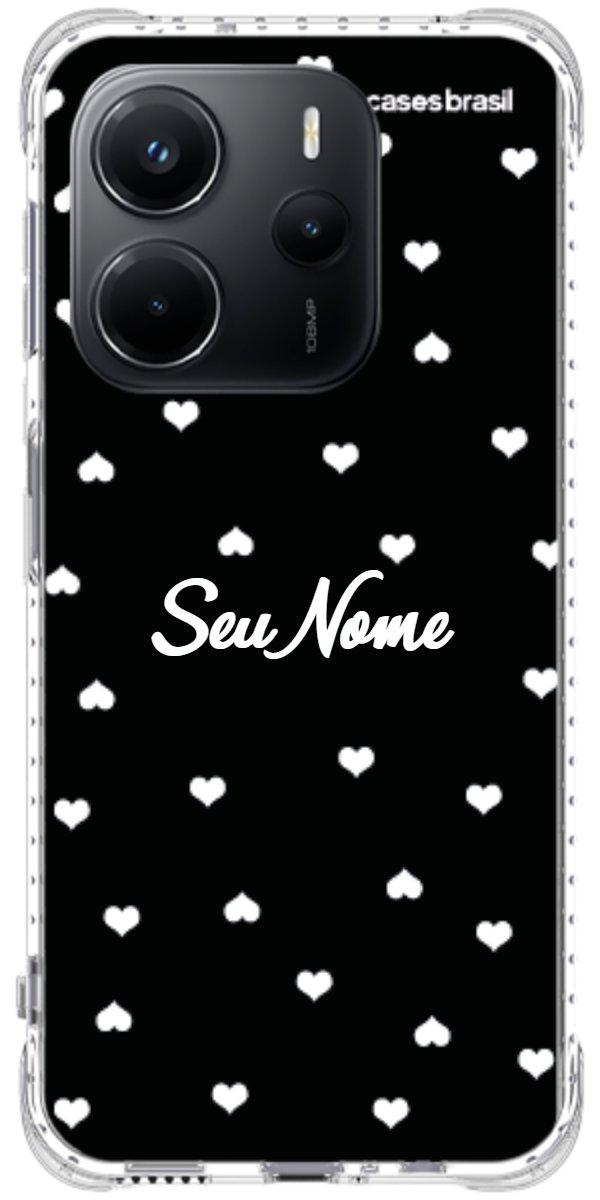 Capinha para Celular Corações Minimalistas Black