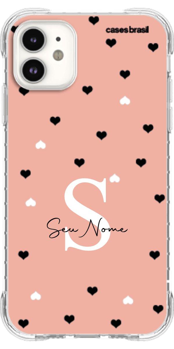 Capinha para Celular Corações Minimalistas Pink