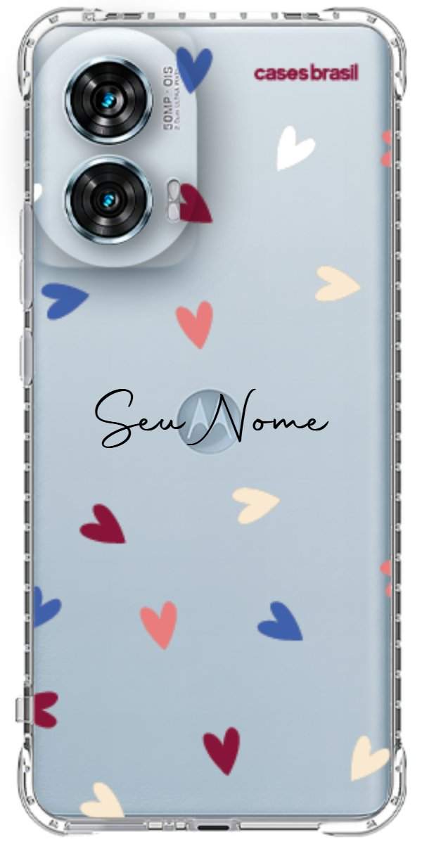 Capinha para Celular Corações Coloridos