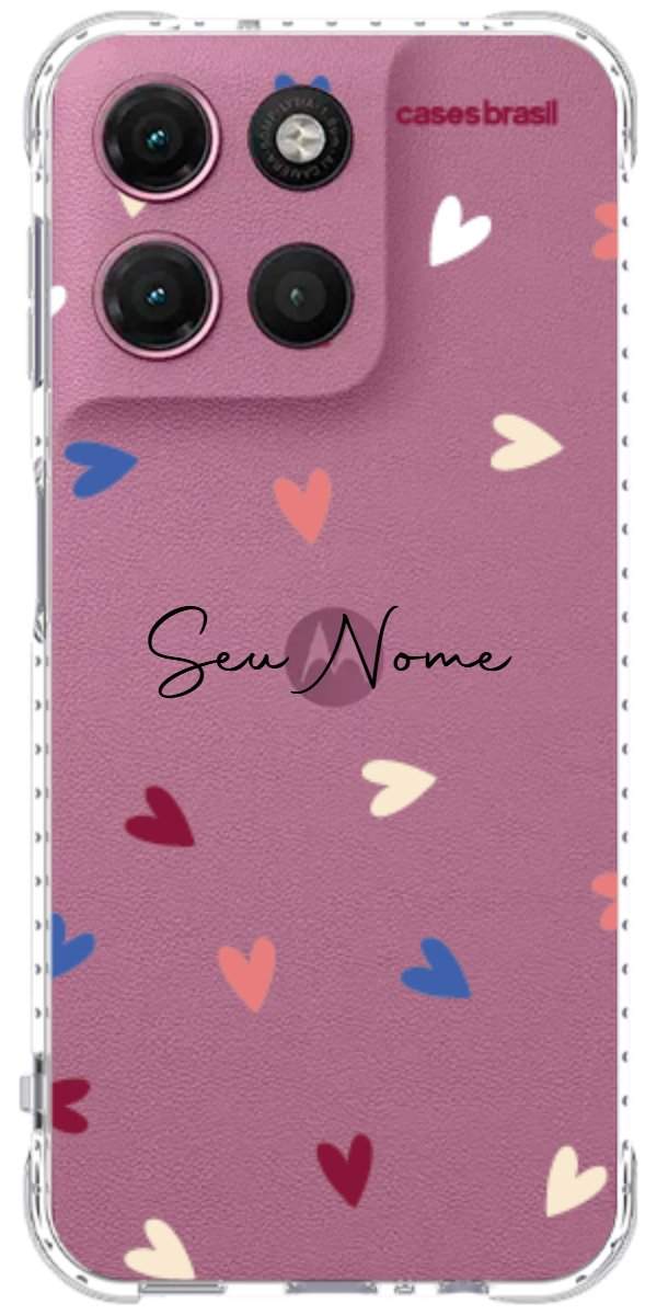 Capinha para Celular Corações Coloridos