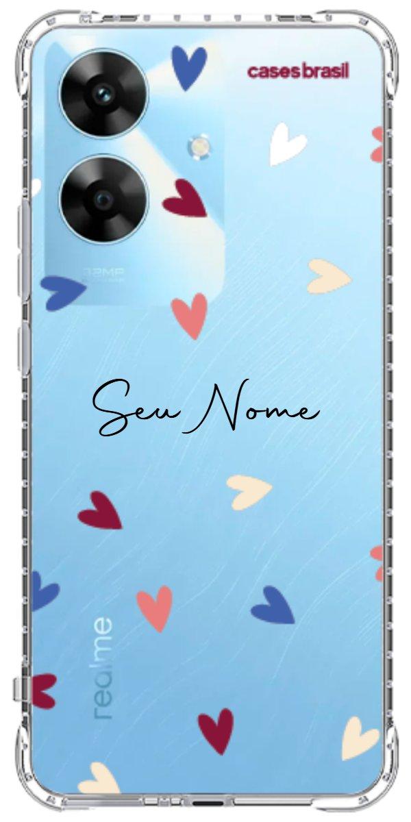 Capinha para Celular Corações Coloridos