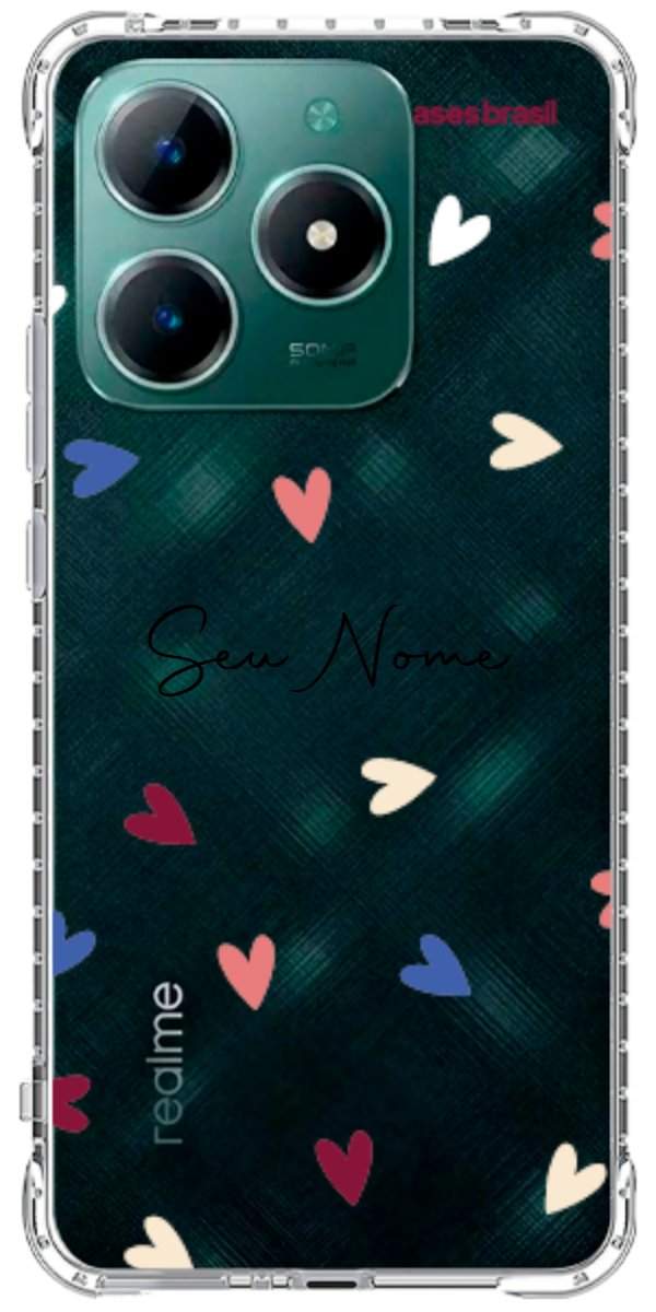 Capinha para Celular Corações Coloridos