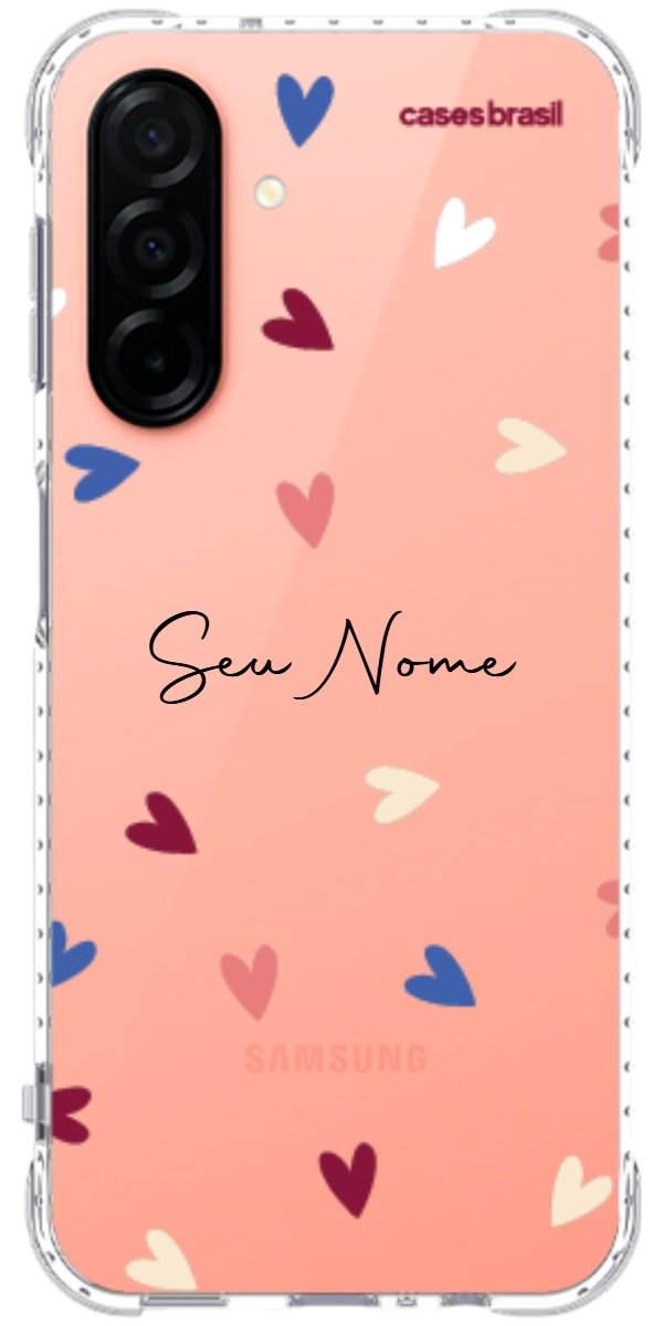 Capinha para Celular Corações Coloridos