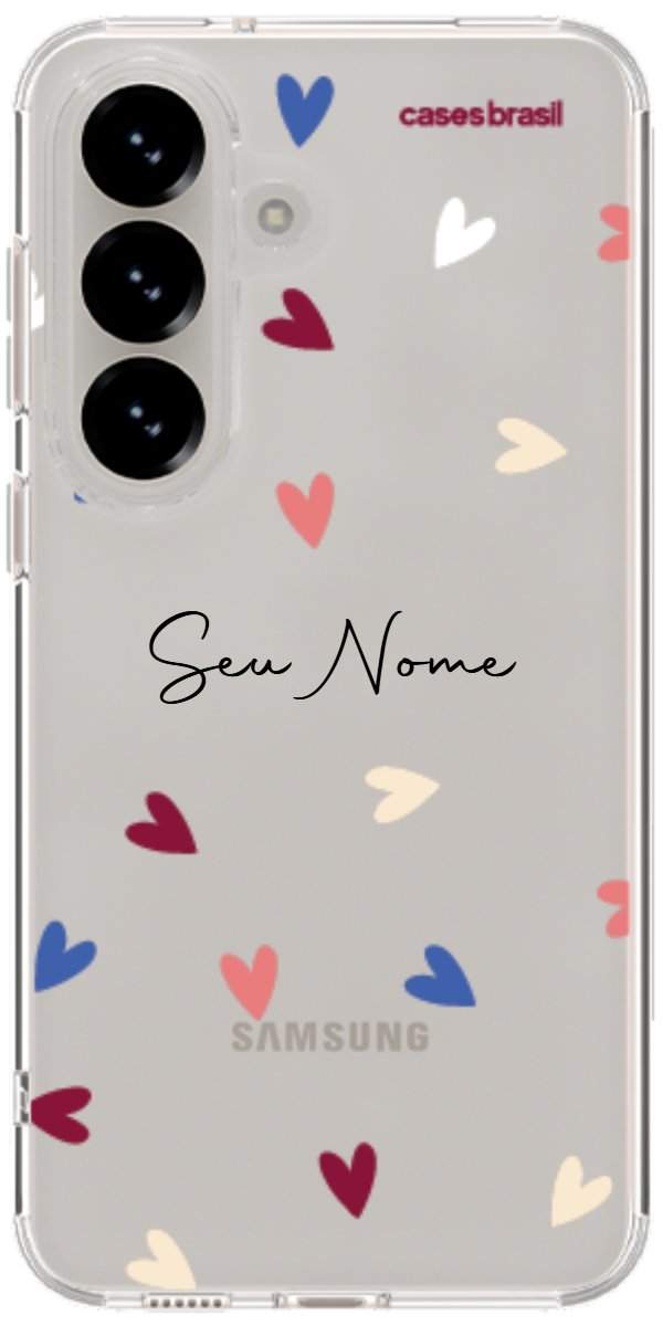 Capinha para Celular Corações Coloridos