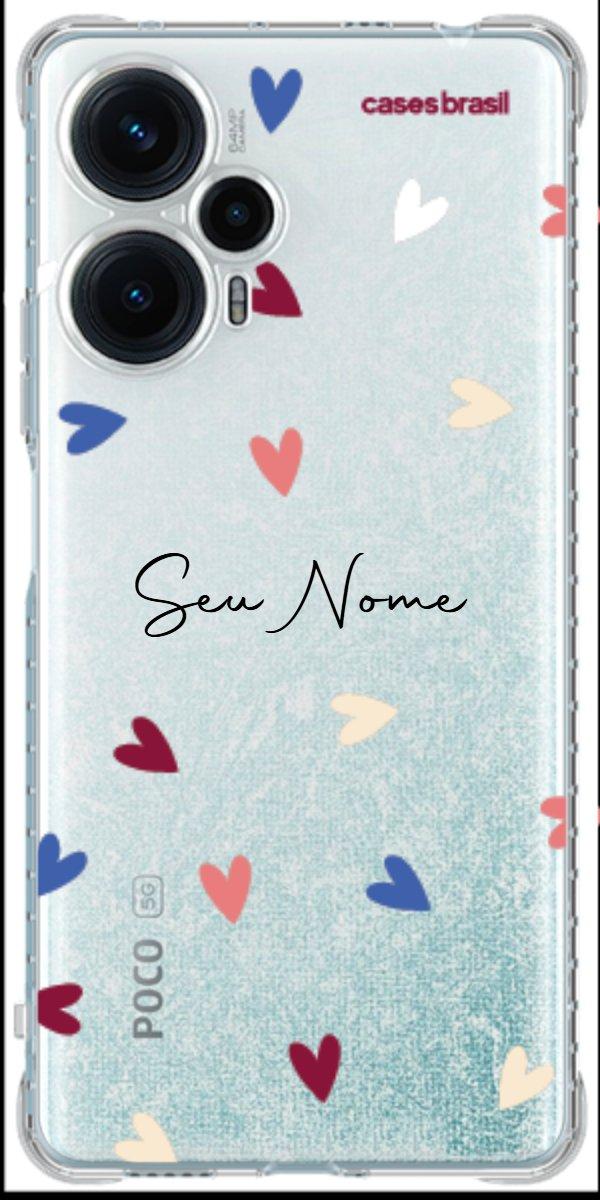 Capinha para Celular Corações Coloridos