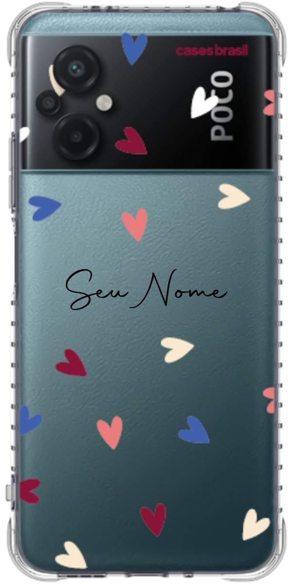 Capinha para Celular Corações Coloridos