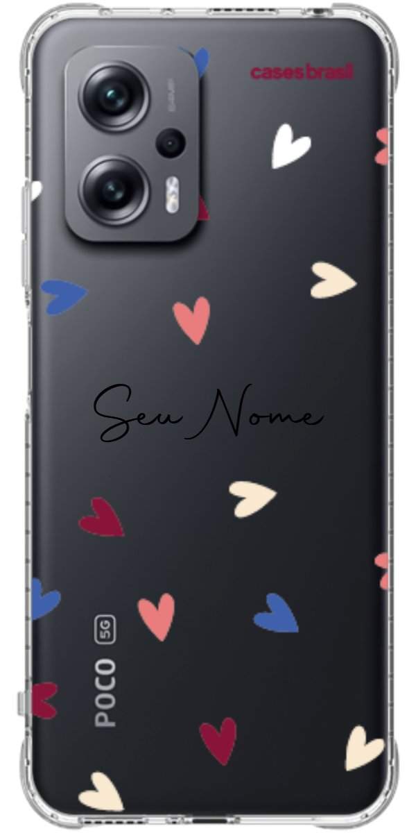 Capinha para Celular Corações Coloridos