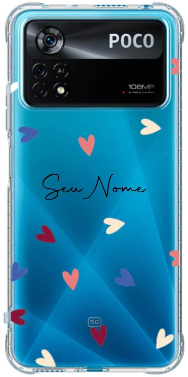 Capinha para Celular Corações Coloridos