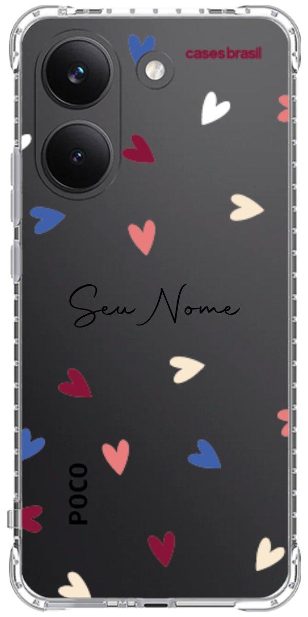 Capinha para Celular Corações Coloridos