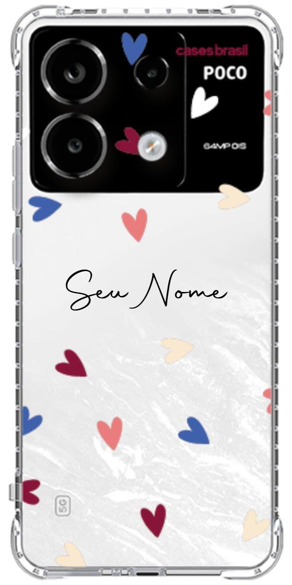 Capinha para Celular Corações Coloridos