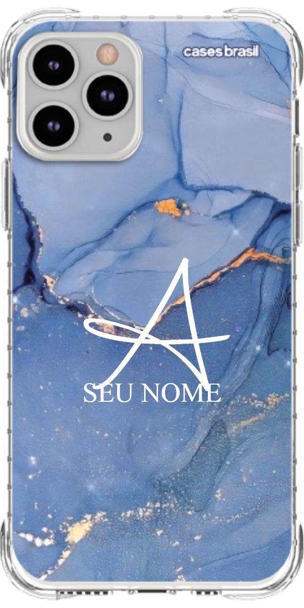 Capinha para Celular Textura Marmorizada Azul