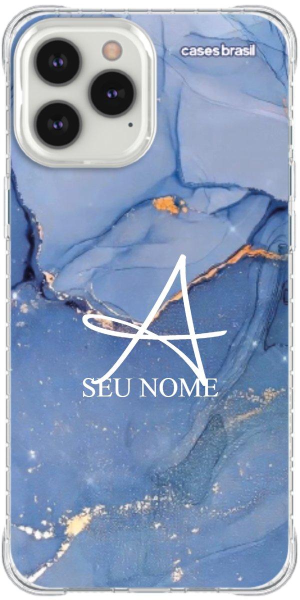 Capinha para Celular Textura Marmorizada Azul