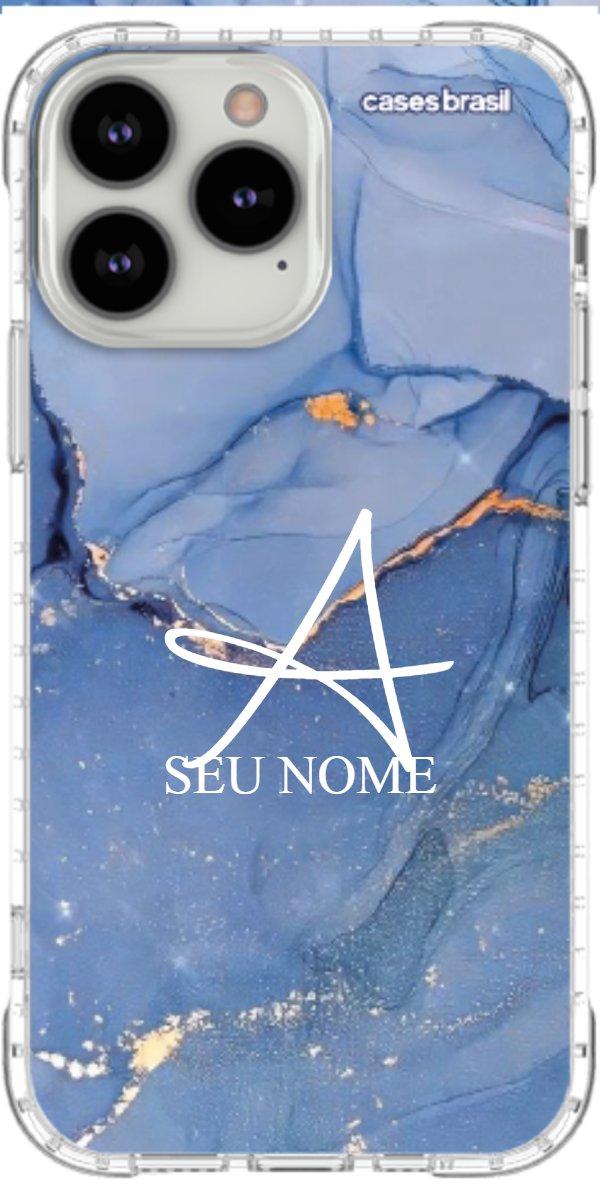 Capinha para Celular Textura Marmorizada Azul