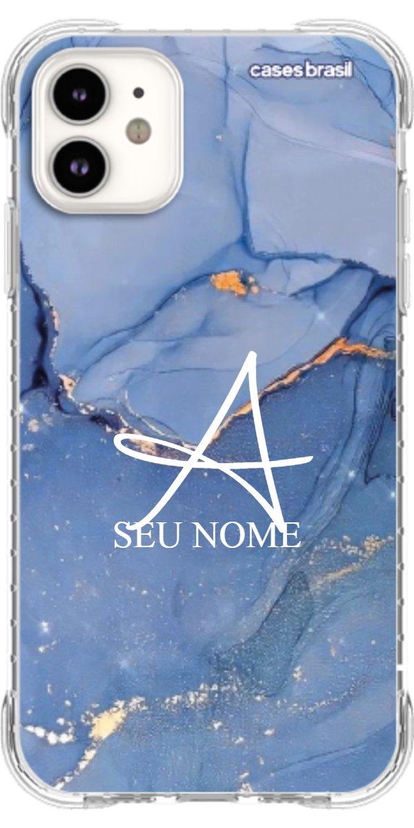 Capinha para Celular Textura Marmorizada Azul