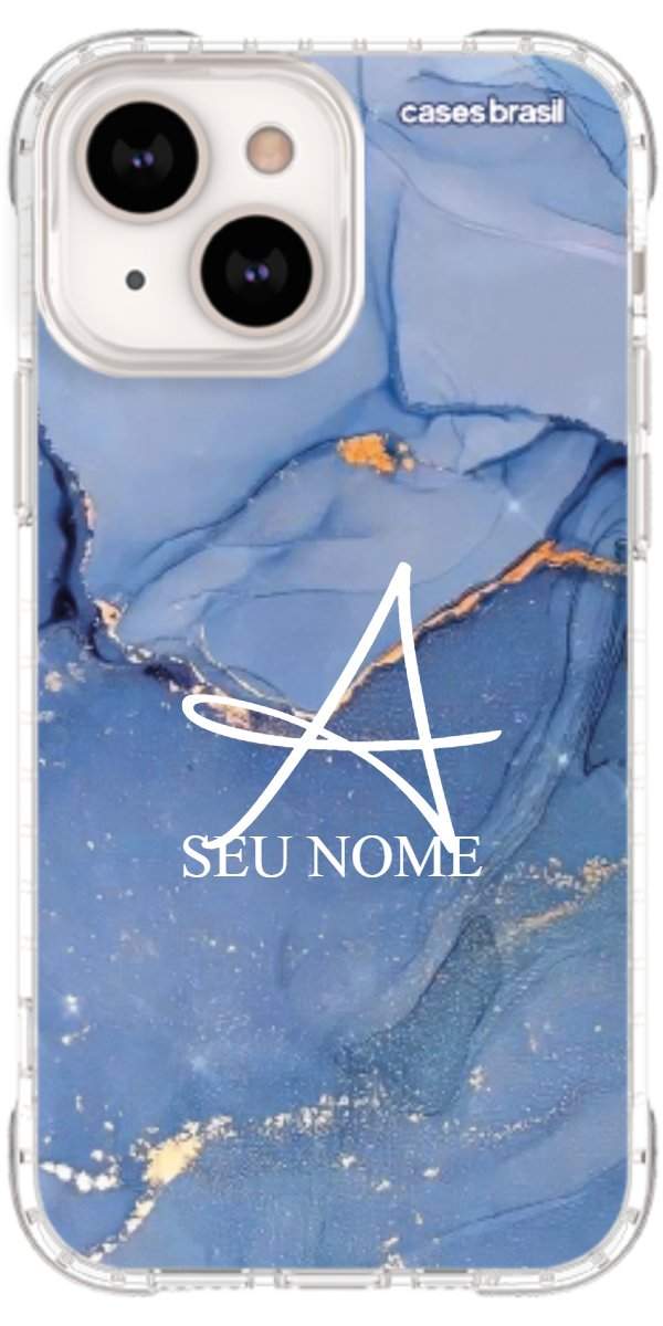 Capinha para Celular Textura Marmorizada Azul