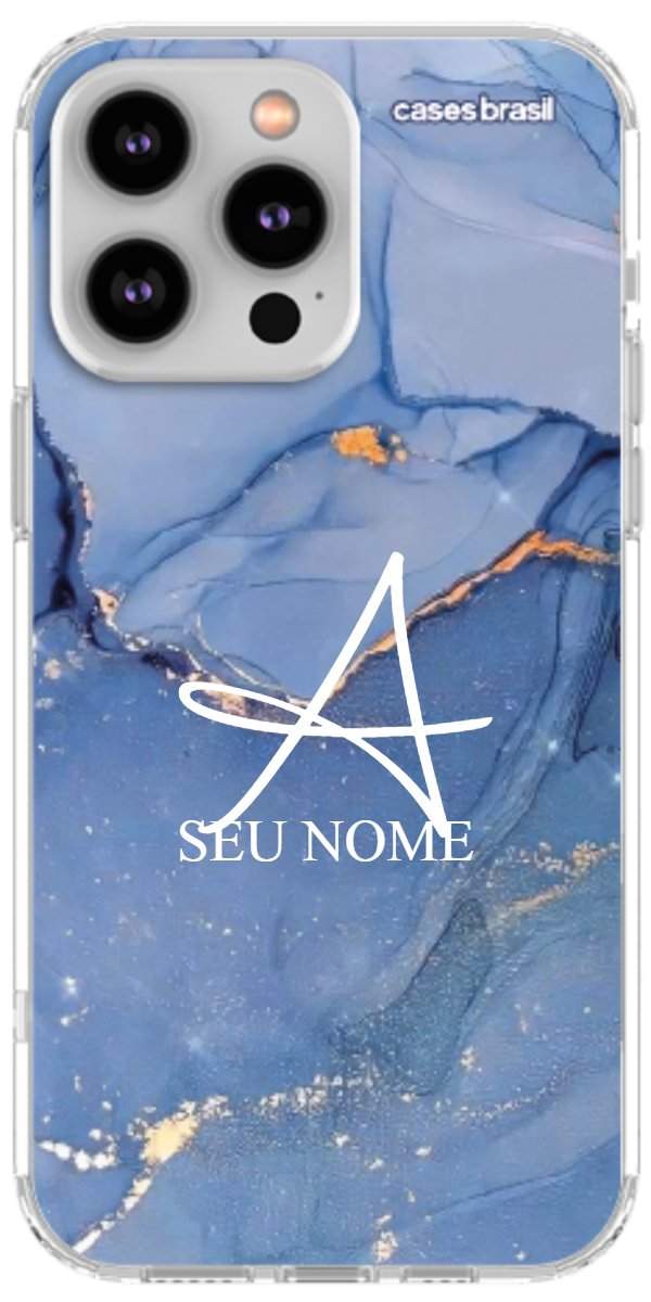 Capinha para Celular Textura Marmorizada Azul