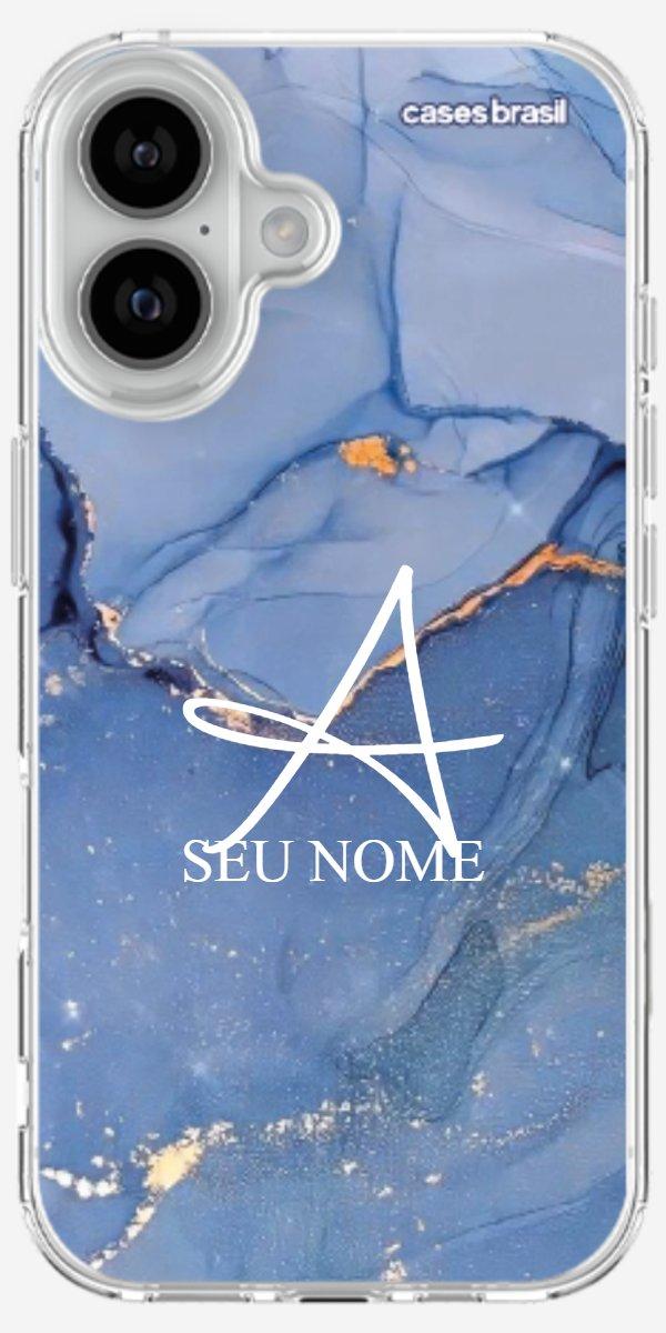 Capinha para Celular Textura Marmorizada Azul