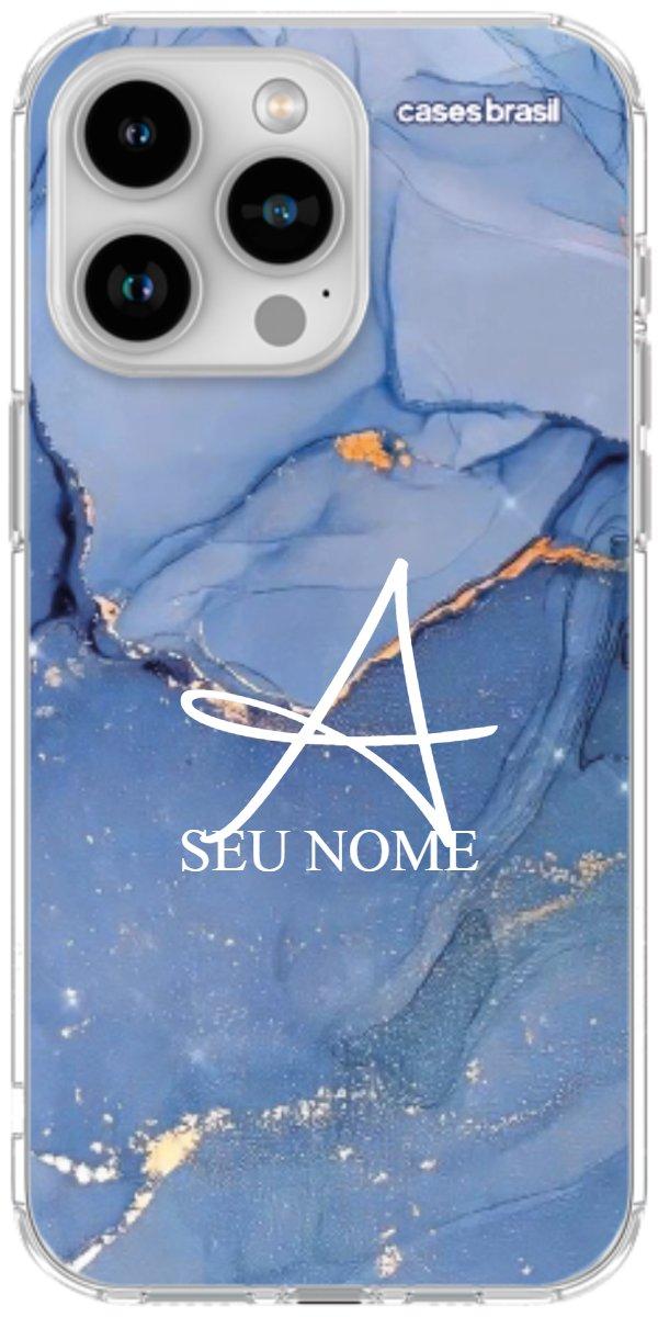 Capinha para Celular Textura Marmorizada Azul