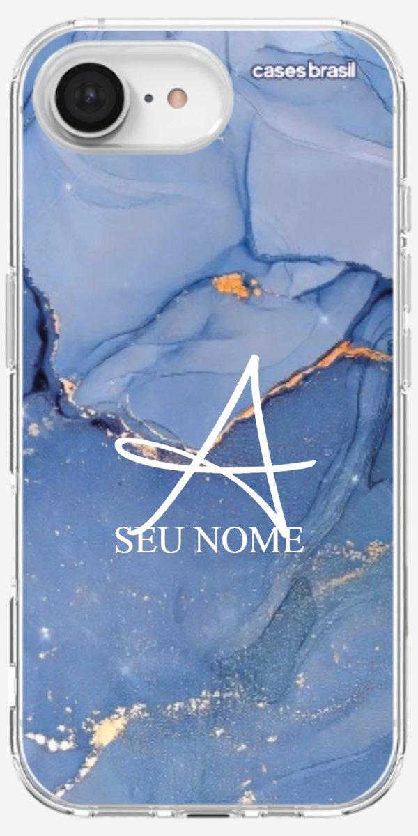 Capinha para Celular Textura Marmorizada Azul