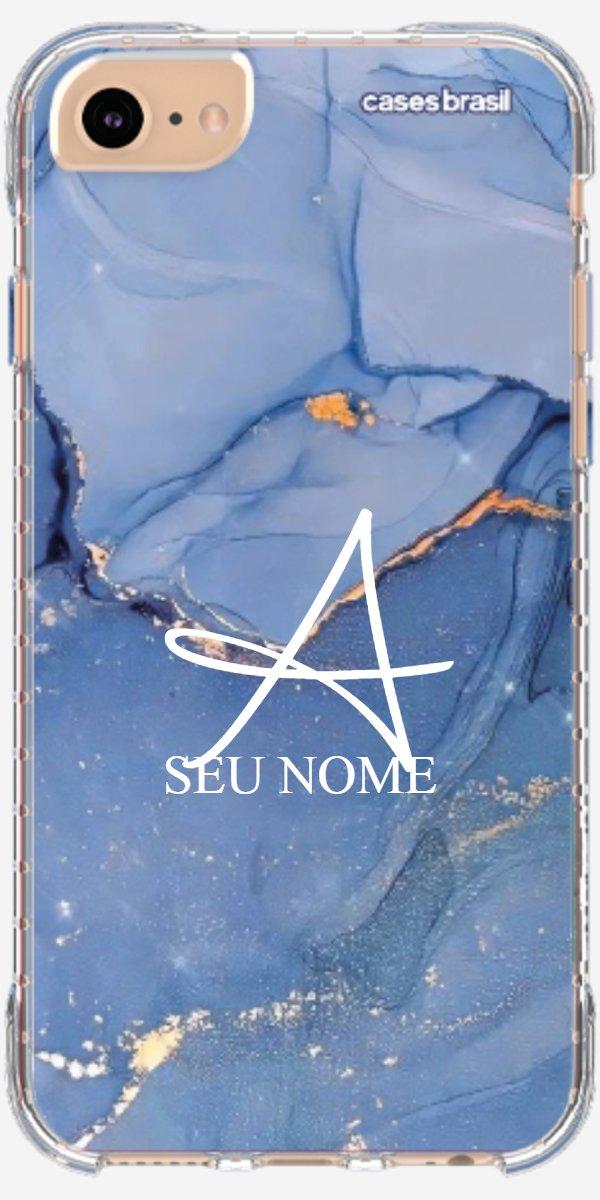 Capinha para Celular Textura Marmorizada Azul