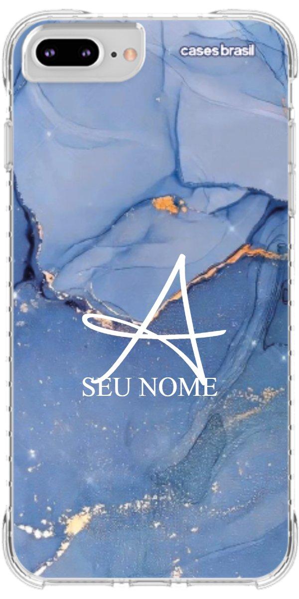 Capinha para Celular Textura Marmorizada Azul