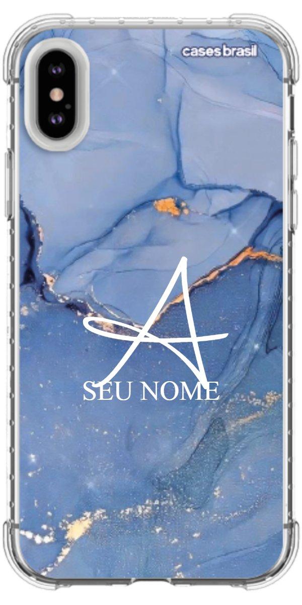 Capinha para Celular Textura Marmorizada Azul