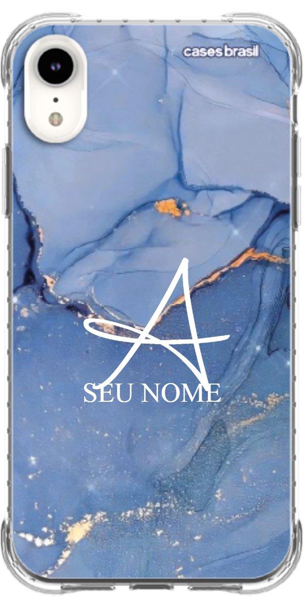 Capinha para Celular Textura Marmorizada Azul