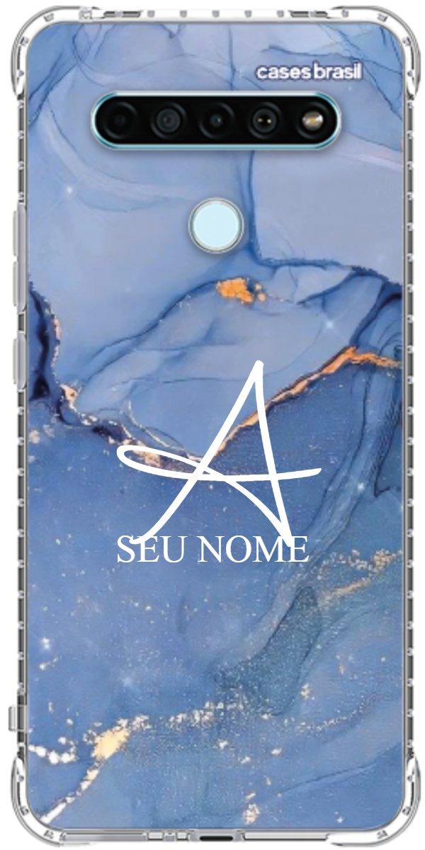 Capinha para Celular Textura Marmorizada Azul