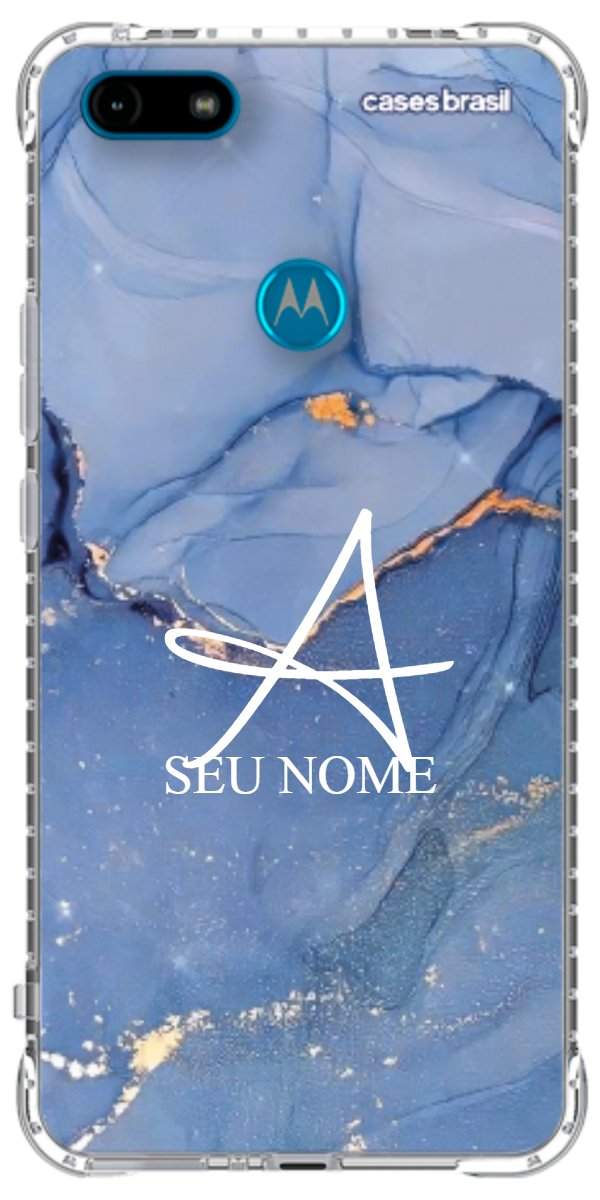Capinha para Celular Textura Marmorizada Azul