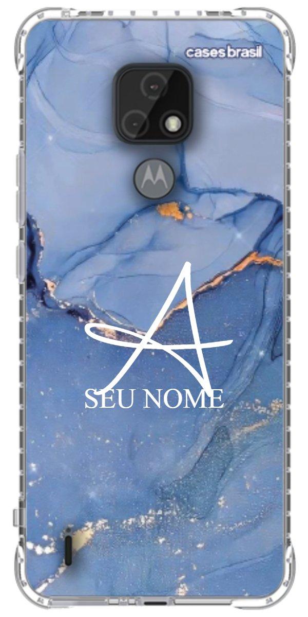 Capinha para Celular Textura Marmorizada Azul