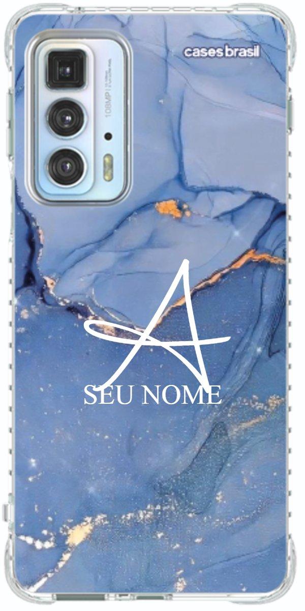 Capinha para Celular Textura Marmorizada Azul