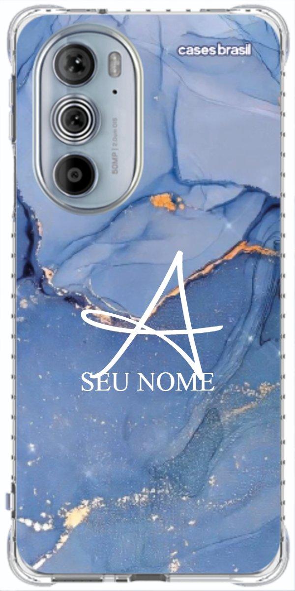 Capinha para Celular Textura Marmorizada Azul