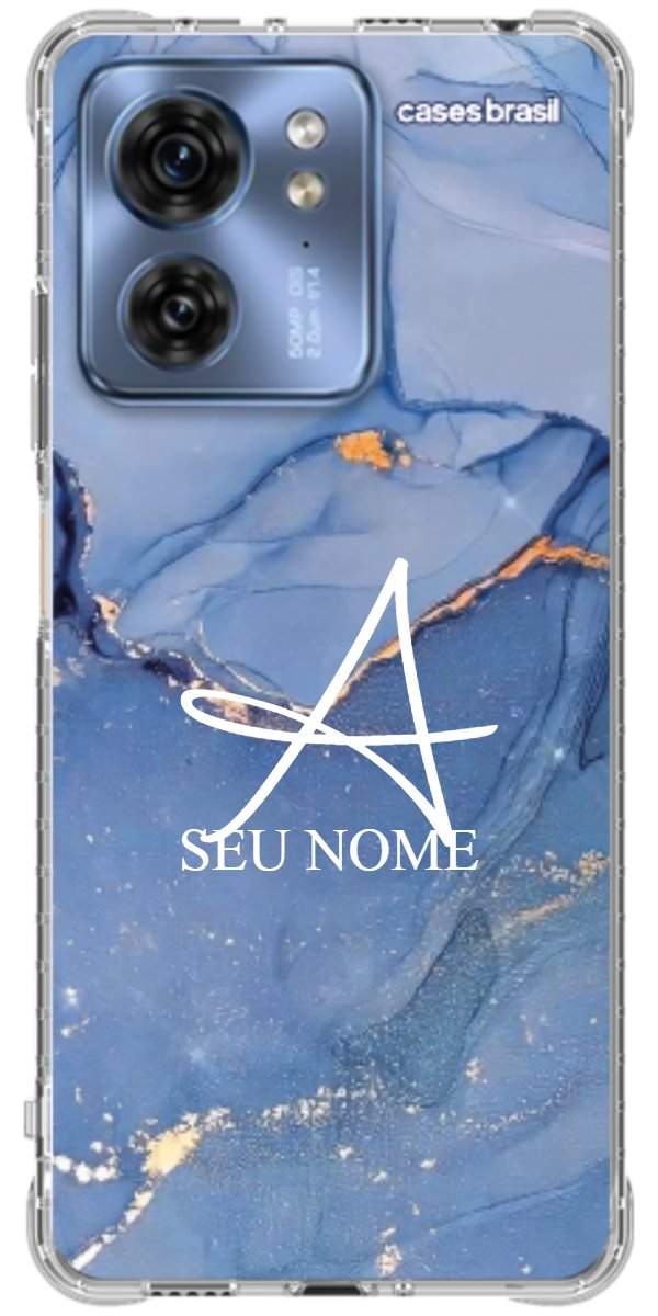 Capinha para Celular Textura Marmorizada Azul