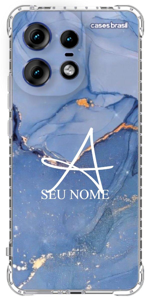 Capinha para Celular Textura Marmorizada Azul
