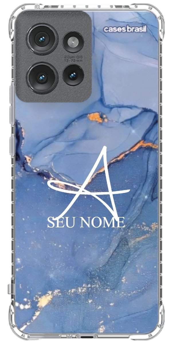 Capinha para Celular Textura Marmorizada Azul