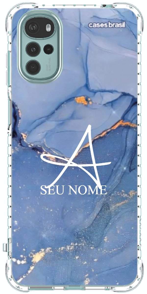 Capinha para Celular Textura Marmorizada Azul
