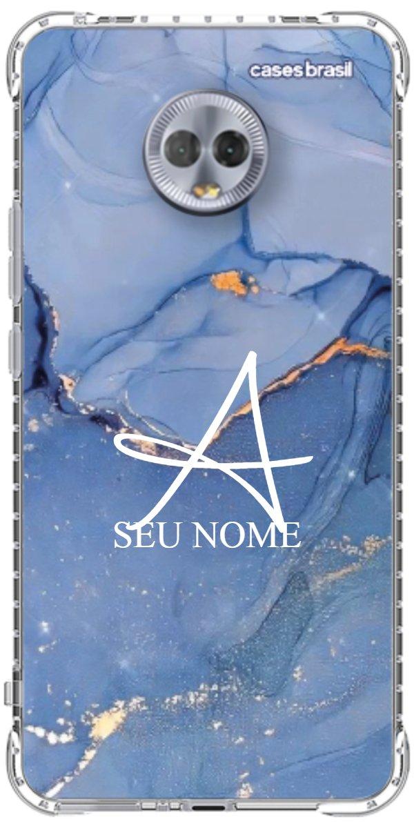 Capinha para Celular Textura Marmorizada Azul