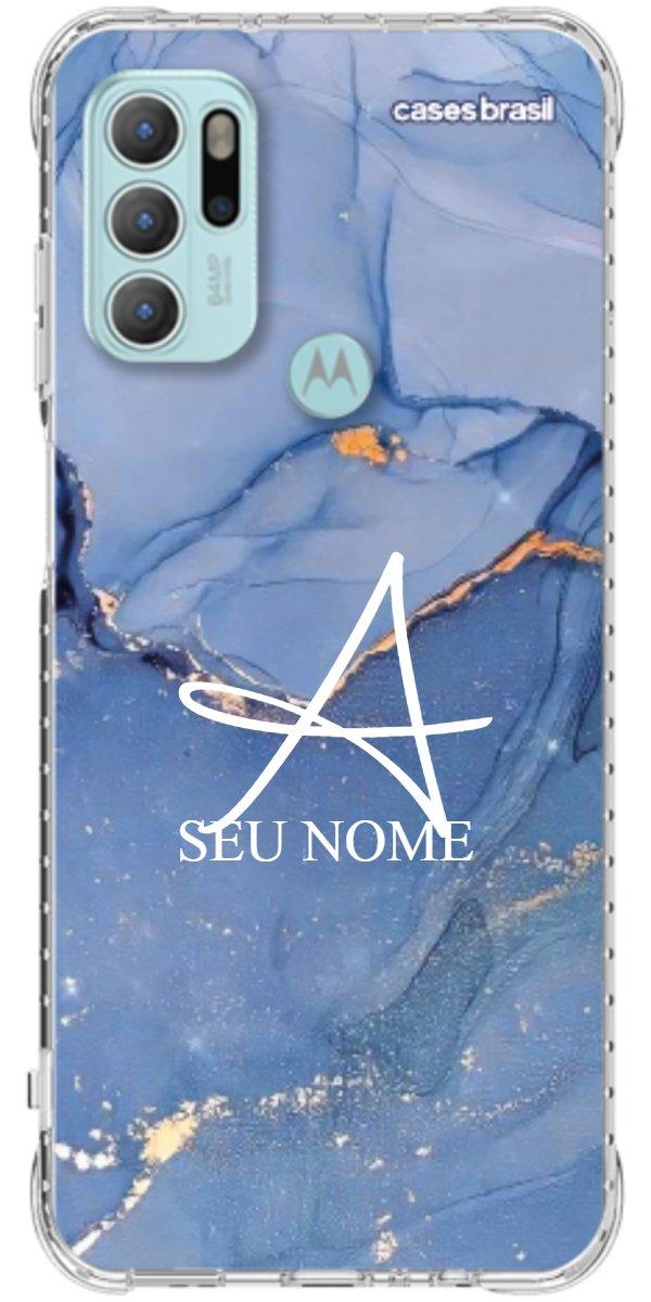 Capinha para Celular Textura Marmorizada Azul