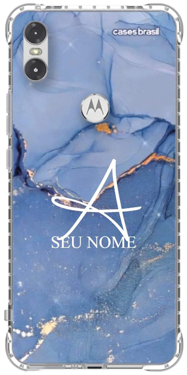 Capinha para Celular Textura Marmorizada Azul