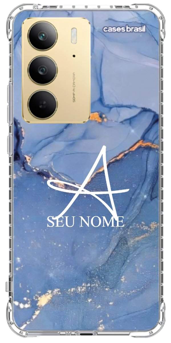 Capinha para Celular Textura Marmorizada Azul