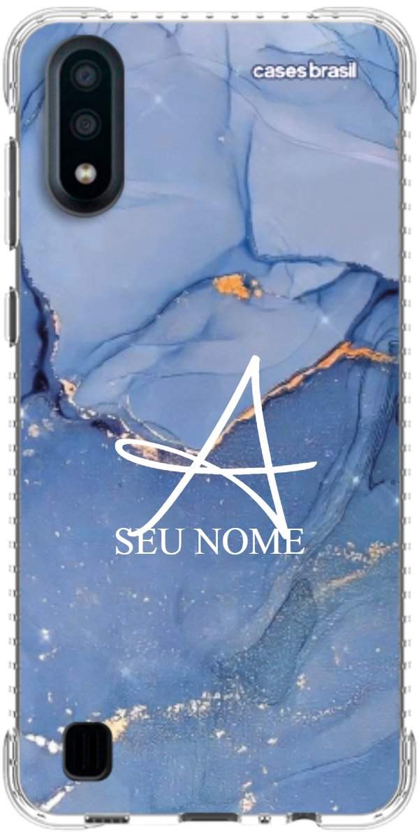 Capinha para Celular Textura Marmorizada Azul