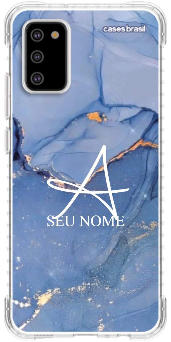 Capinha para Celular Textura Marmorizada Azul