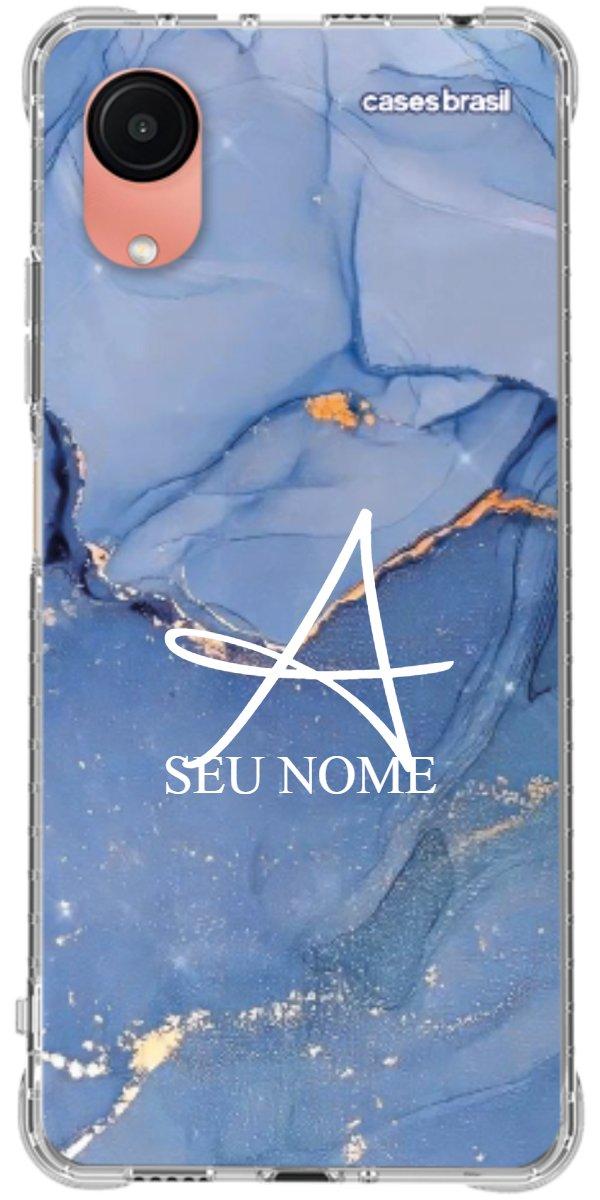 Capinha para Celular Textura Marmorizada Azul